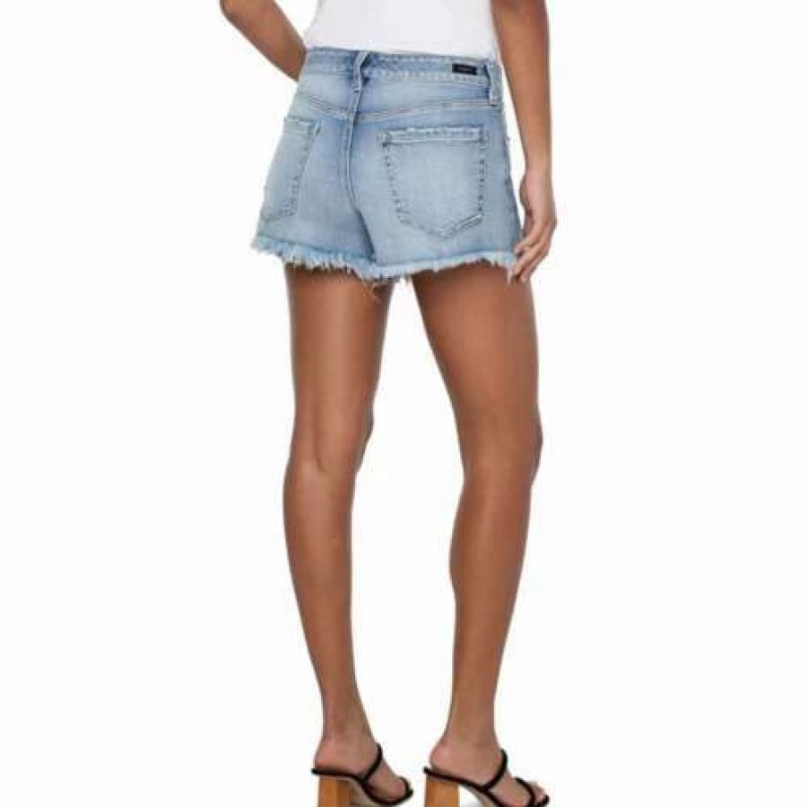 Shorts * | Women'S Liverpool Los Angeles Christine A-Line Jean Shorts Rochester