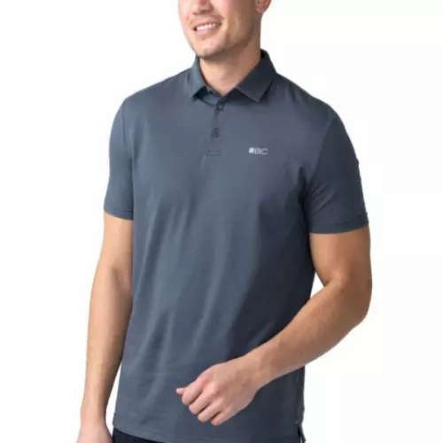 Shirts * | Men'S Black Clover Link Golf Polo Dark Grey