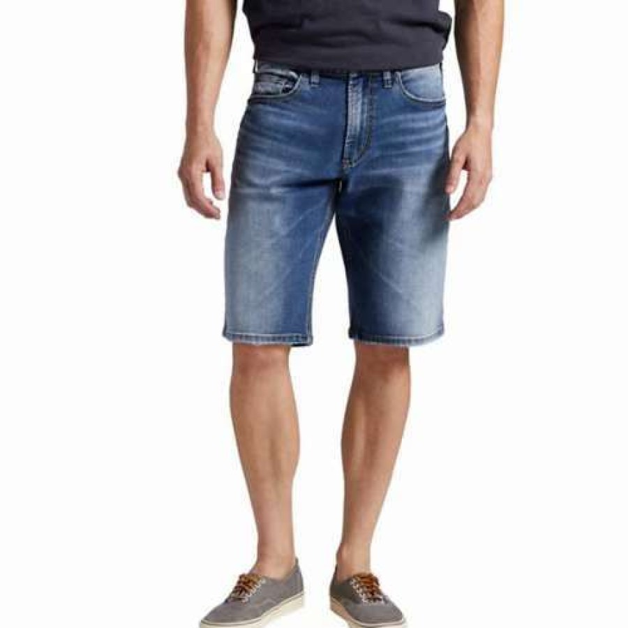 Shorts * | Men'S Silver Jeans Co. Zac Relaxed Fit Jean Shorts Indigo 378