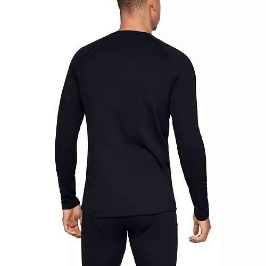 Shirts * | Men'S Under Armour Coldgear 2.0 Baselayer Crew Black/Pitch Grey