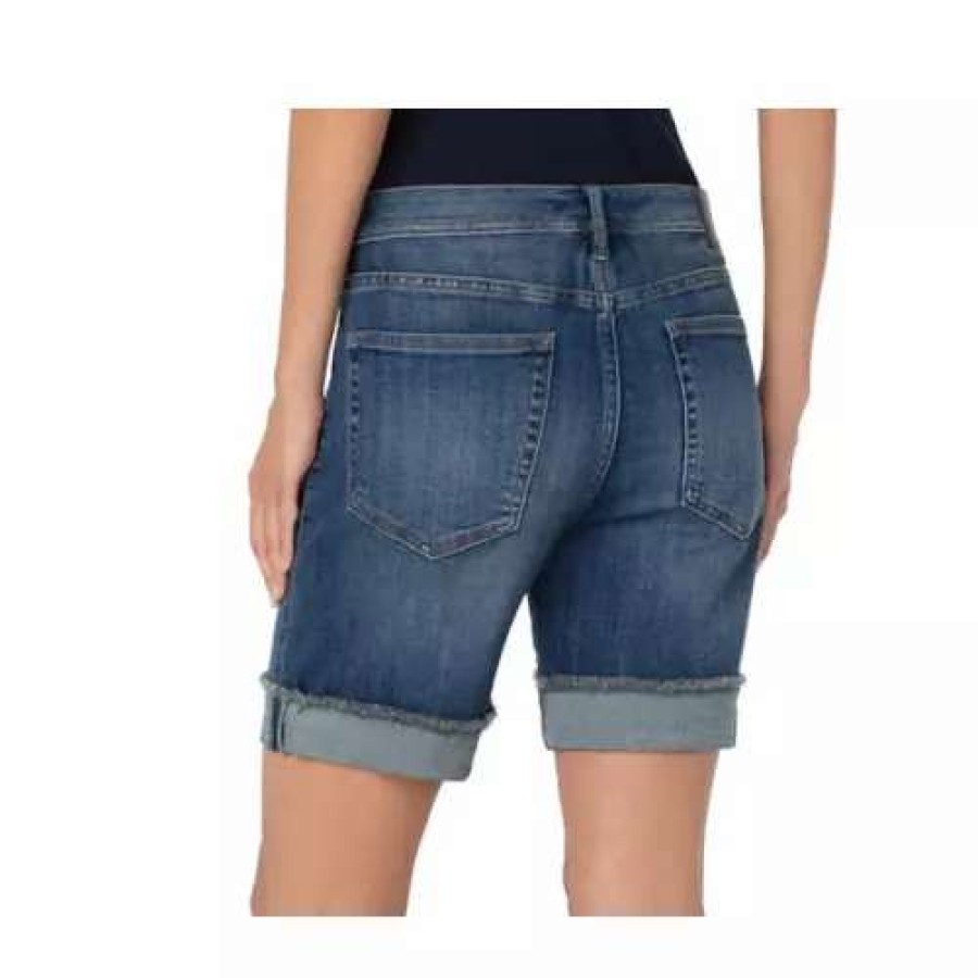 Shorts * | Women'S Liverpool Los Angeles The Keeper Fray Cuff Jean Shorts Lumis