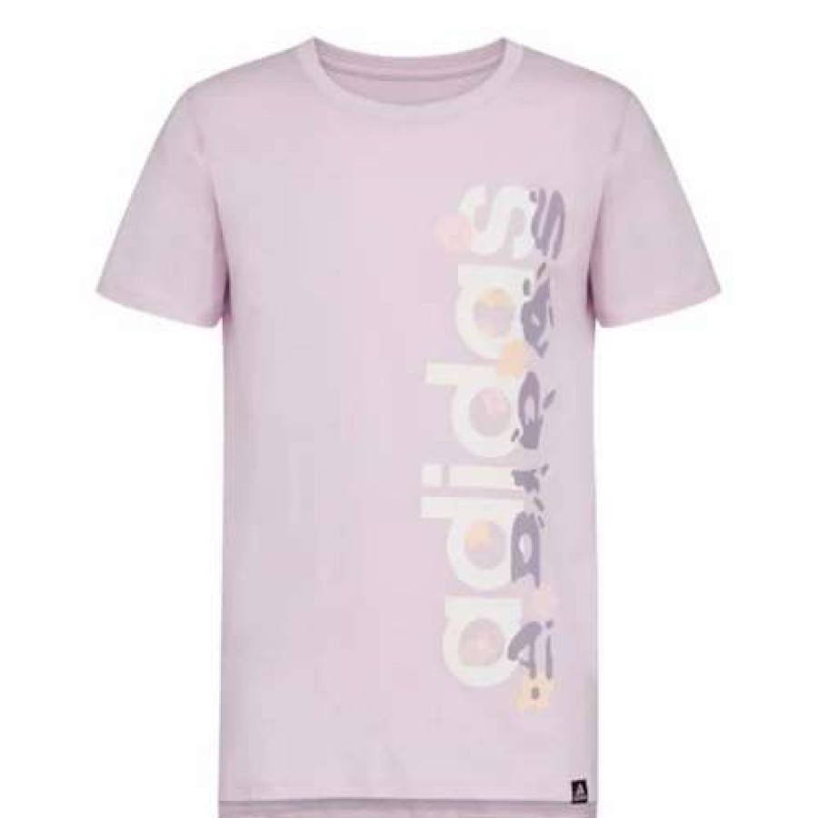 Shirts * | Toddler Girls' Adidas Vented T-Shirt Purple Tint