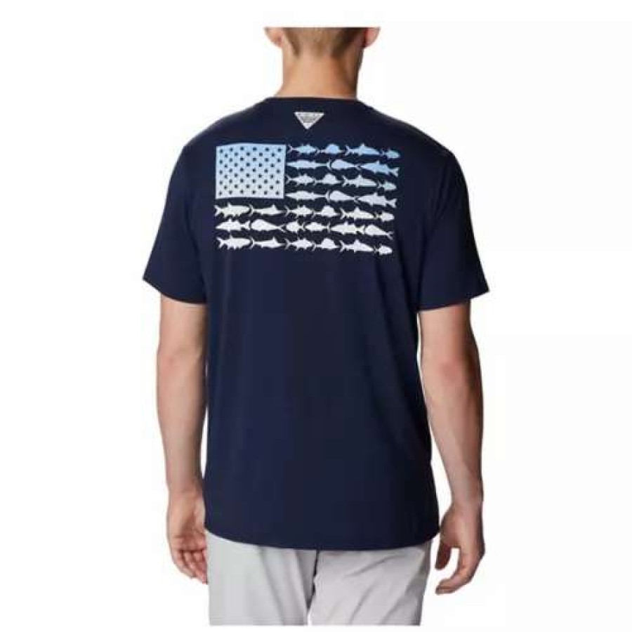 Shirts * | Men'S Columbia Pfg Fish Flag Tech T-Shirt