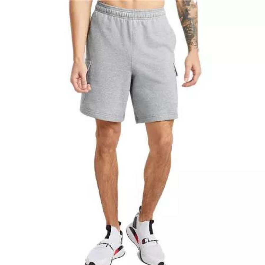 Shorts * | Men'S Champion Patch Logo Powerblend Cargo Lounge Shorts Oxford