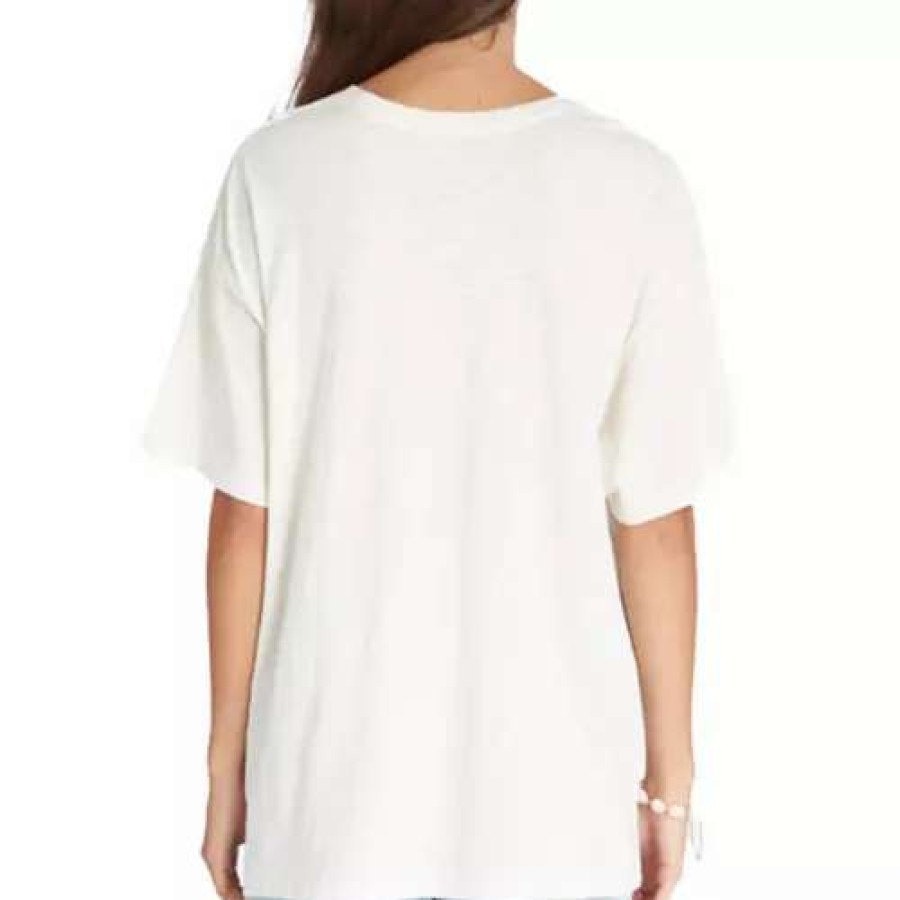 Shirts * | Women'S Roxy Gradient Landscape Boyfriend T-Shirt Snow White