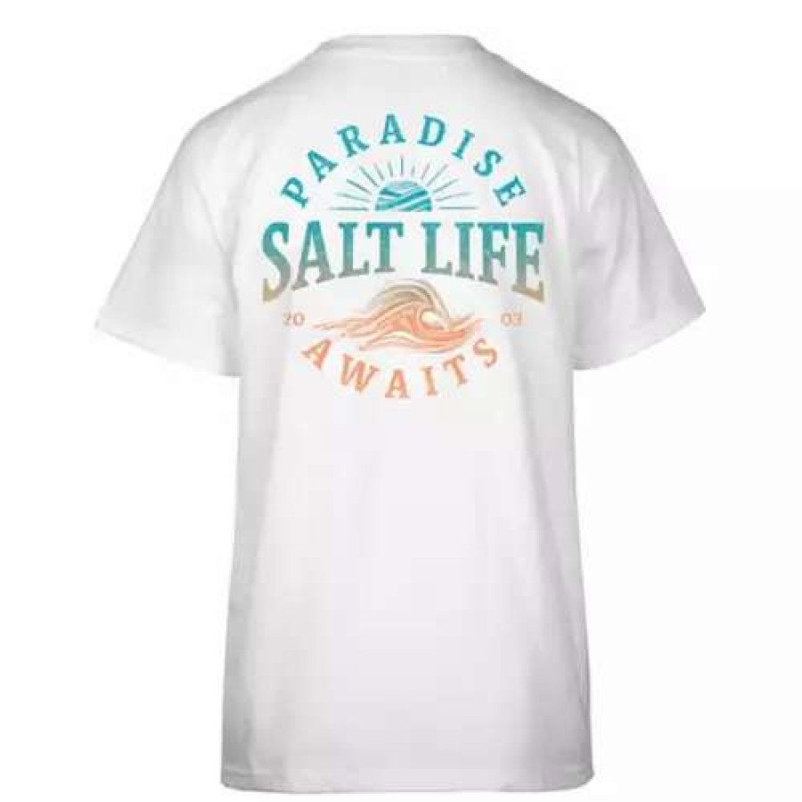 Shirts * | Women'S Salt Life Awaiting Paradise T-Shirt White