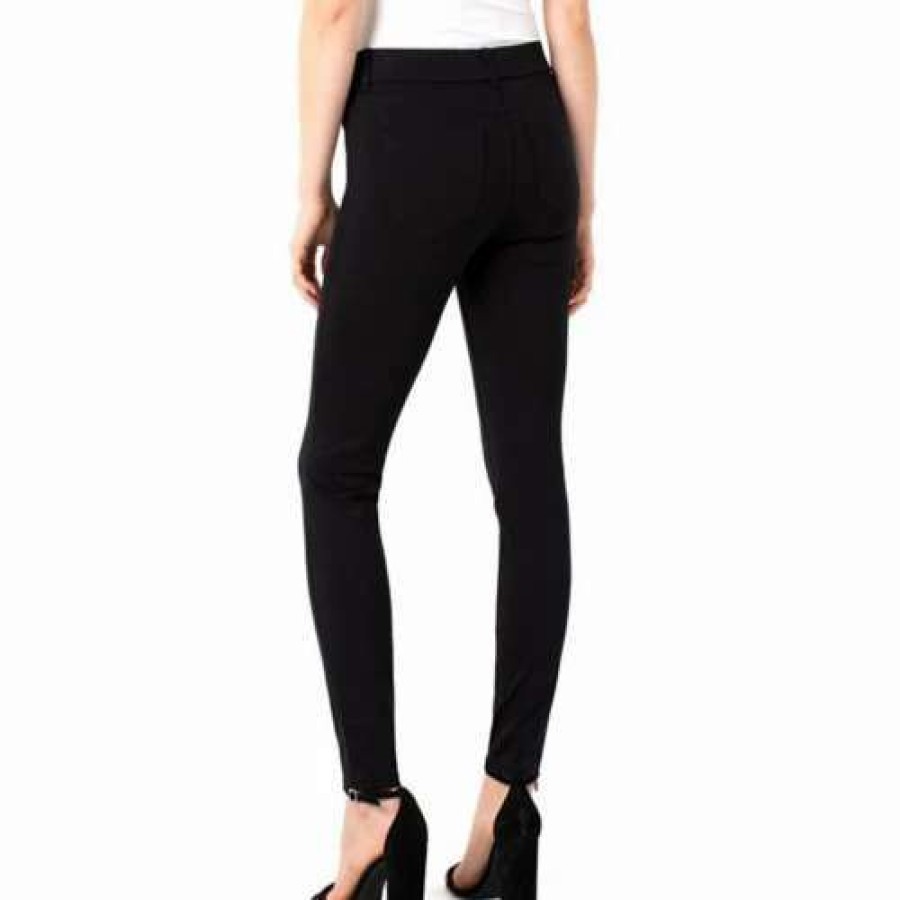 Pants * | Women'S Liverpool Los Angeles Gia Glider Pull On Super Stretch Ponte Pants Black