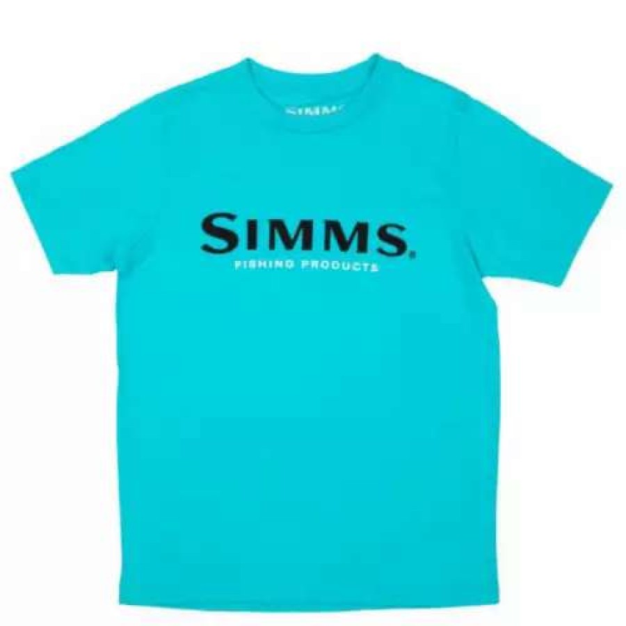 Shirts * | Kids Simms Logo T-Shirt Tahiti Blue