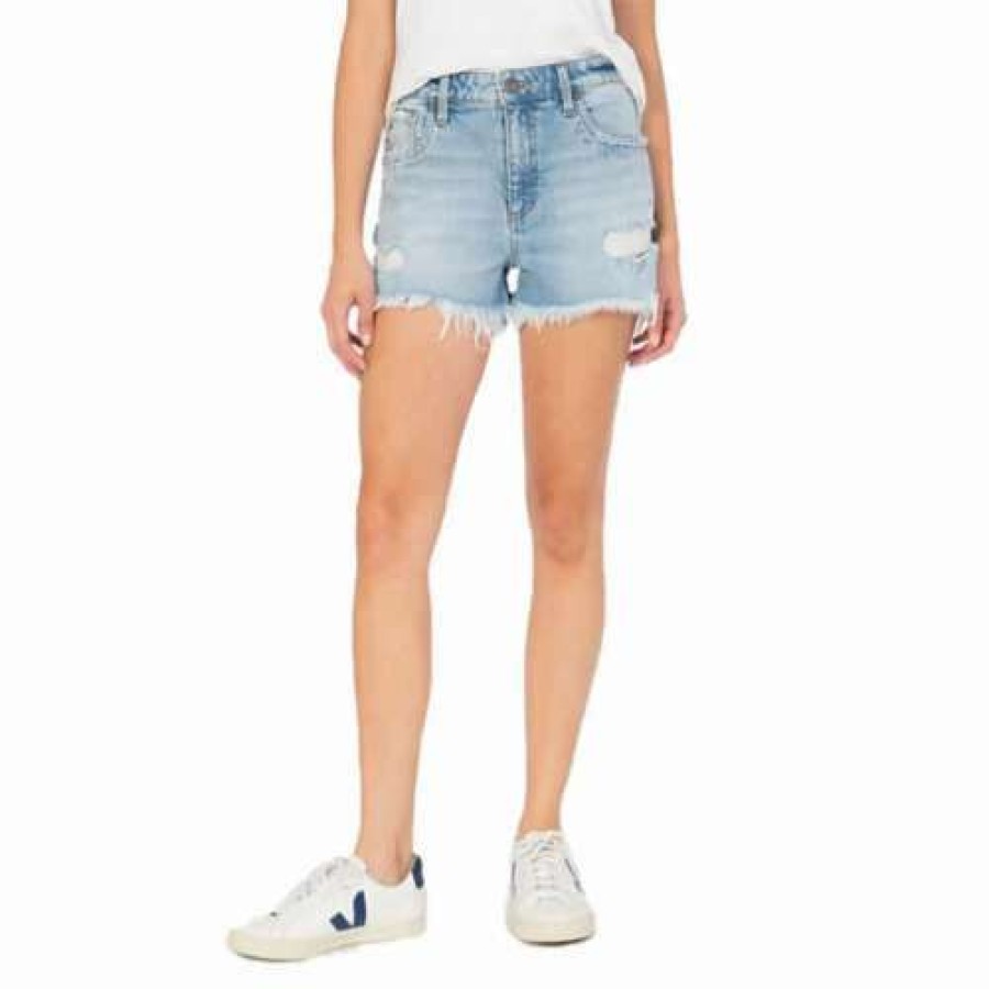 Shorts * | Women'S Kut From The Kloth Jane High Rise Distressed Jean Shorts Royal