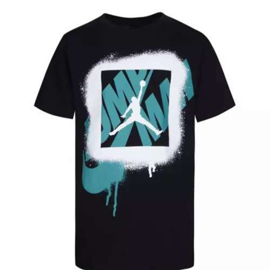 Shirts * | Boys' Jordan Jm Stencil T-Shirt Black