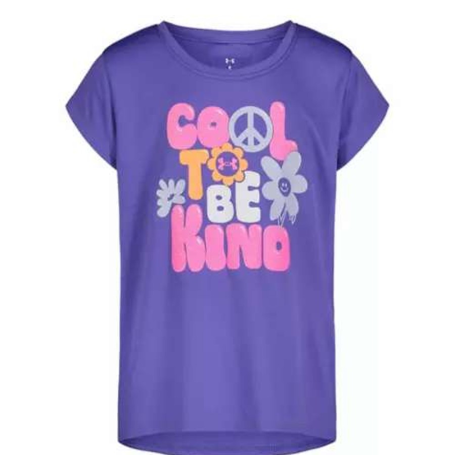 Shirts * | Girls' Under Armour Cool To Be Kind T-Shirt Volt Pink