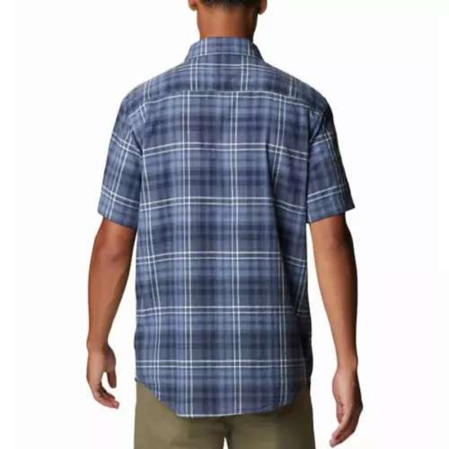 Shirts * | Men'S Columbia Under Exposure Yarn Dye Short Sleeve Shirt Dark Mountain Madras