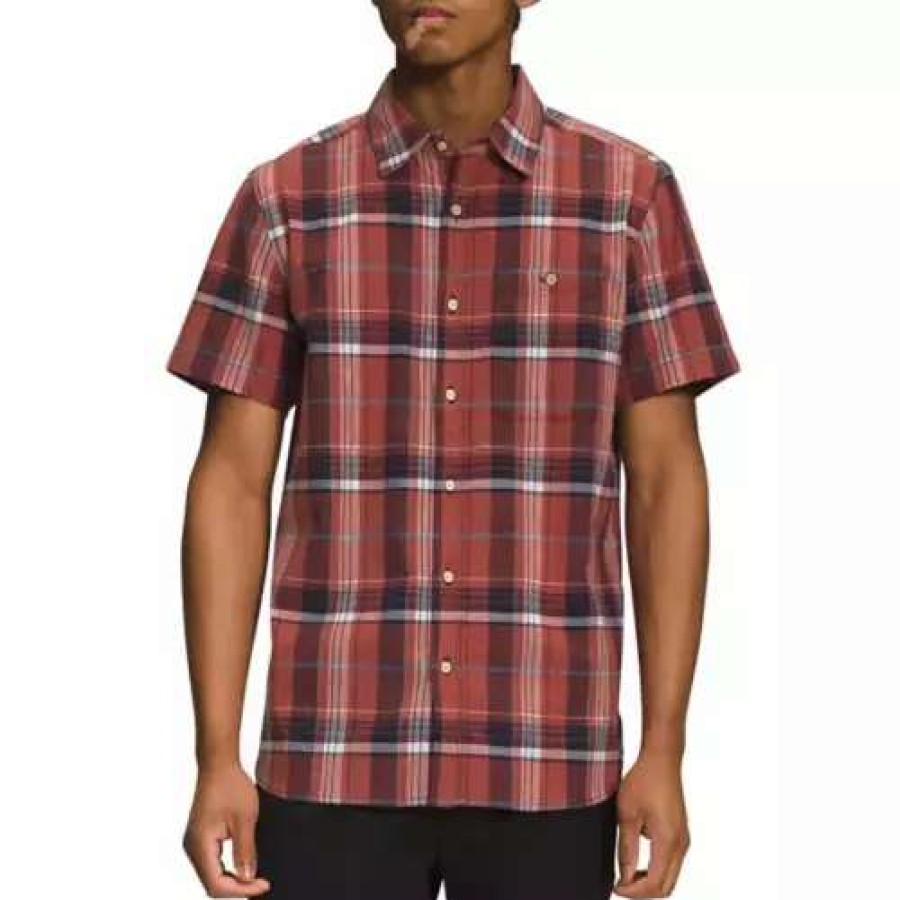 Shirts * | Men'S The North Face Loghill Short Sleeve Shirt Tandoori Spice Red Medium