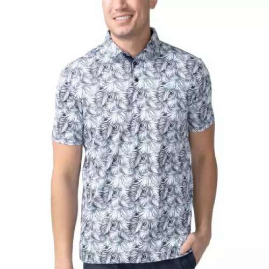 Shirts * | Men'S Black Clover Club Tropics Golf Polo Navy