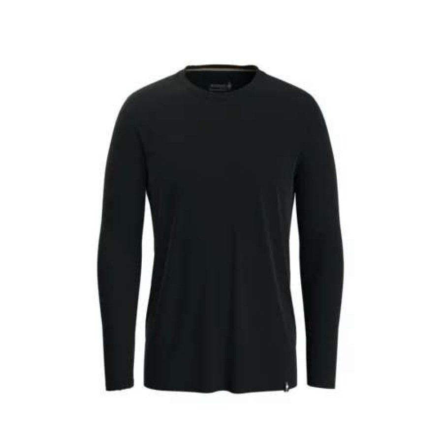 Shirts * | Men'S Smartwool Merino Sport 150 Logo Long Sleeve Graphic Tee Black/Black