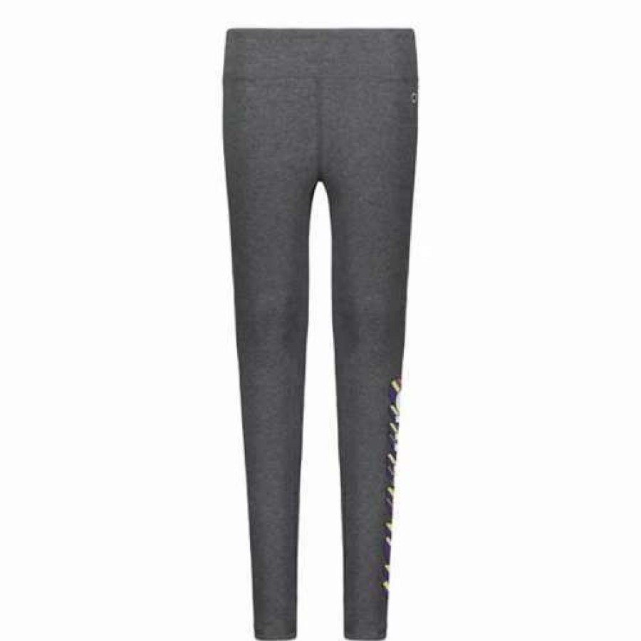 Tights & Leggings * | Girls' Champion Drop Shadow Leggings Graphite Heather