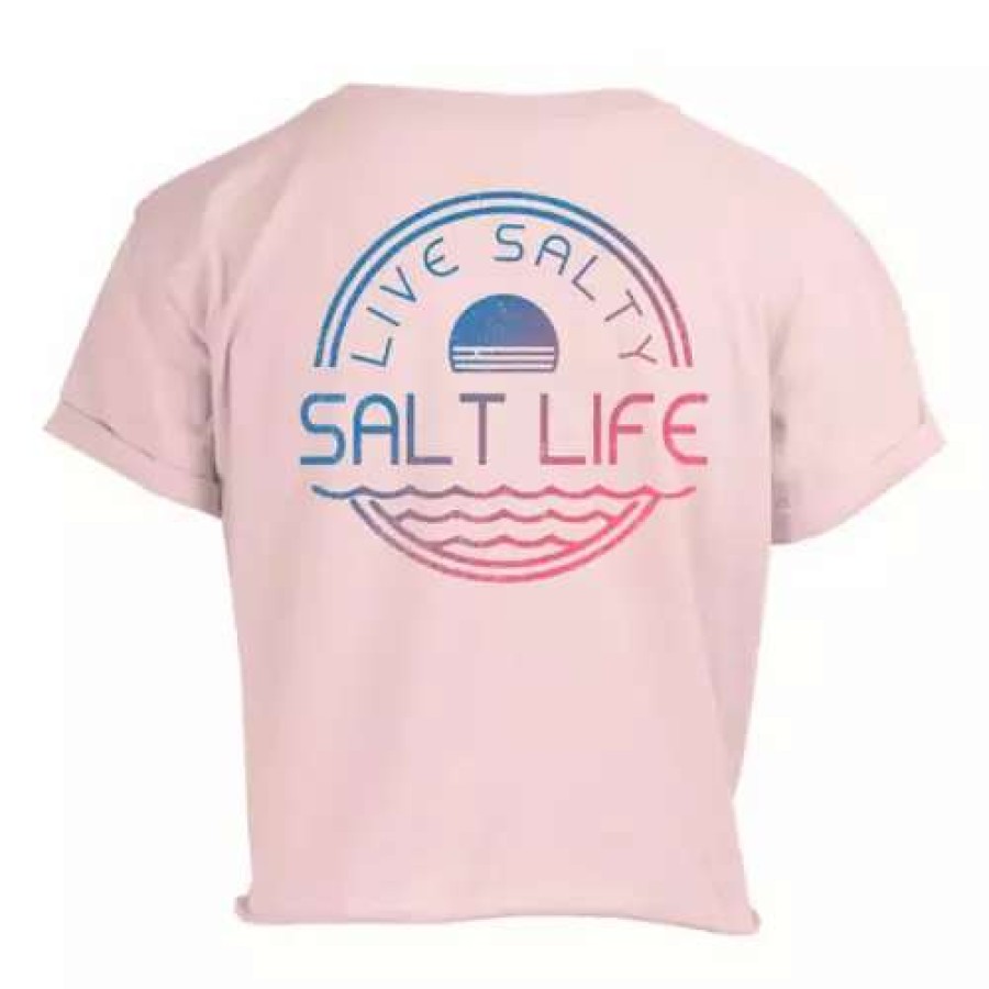 Shirts * | Women'S Salt Life Salterrific Cropped Graphic T-Shirt