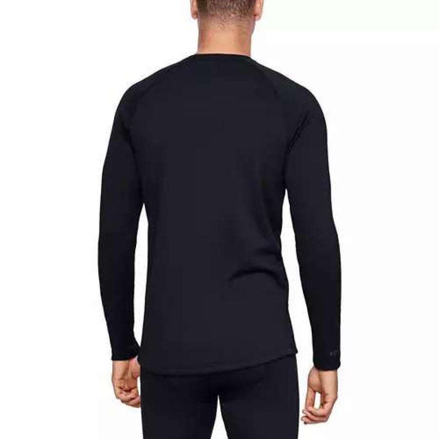 Shirts * | Men'S Under Armour Coldgear 3.0 Baselayer Crew Black/Pitch Grey