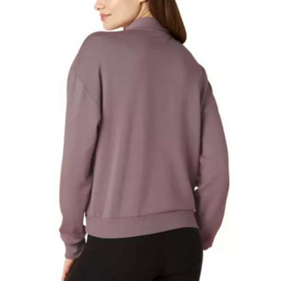 Shirts * | Women'S Beyond Yoga East Coast Button Pullover Mauve