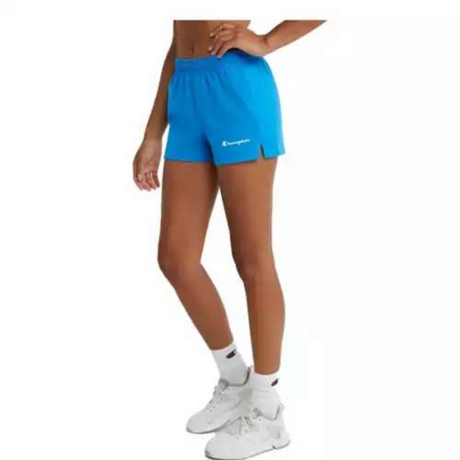 Shorts * | Women'S Champion Pratice Lounge Shorts Blue Jay