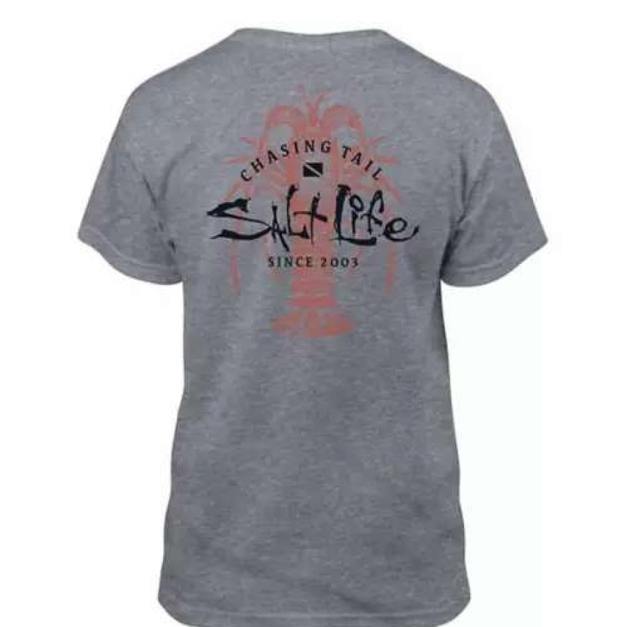 Shirts * | Kid'S Salt Life Chasing Lobster Tail Short Sleeve T-Shirt Ath Htr