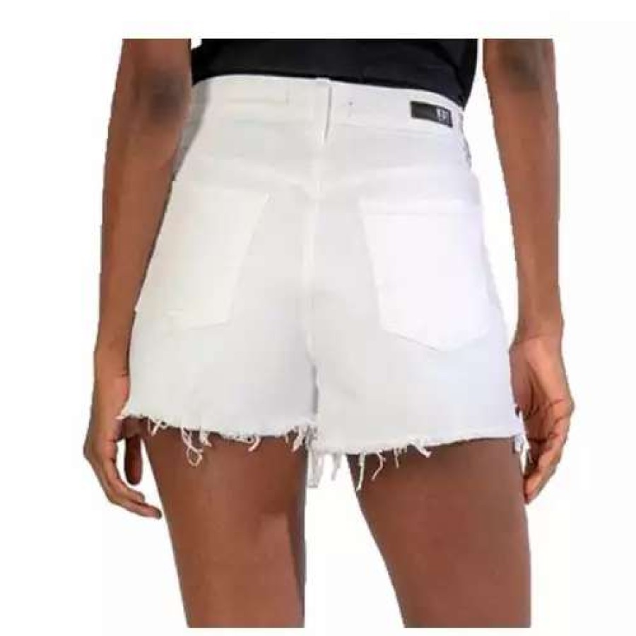 Shorts * | Women'S Kut From The Kloth Jane High Rise Long Jean Shorts Optic White