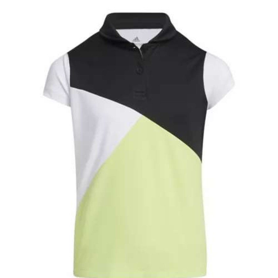 Shirts * | Girls' Adidas Heat.Rdy Golf Polo Shirt Black