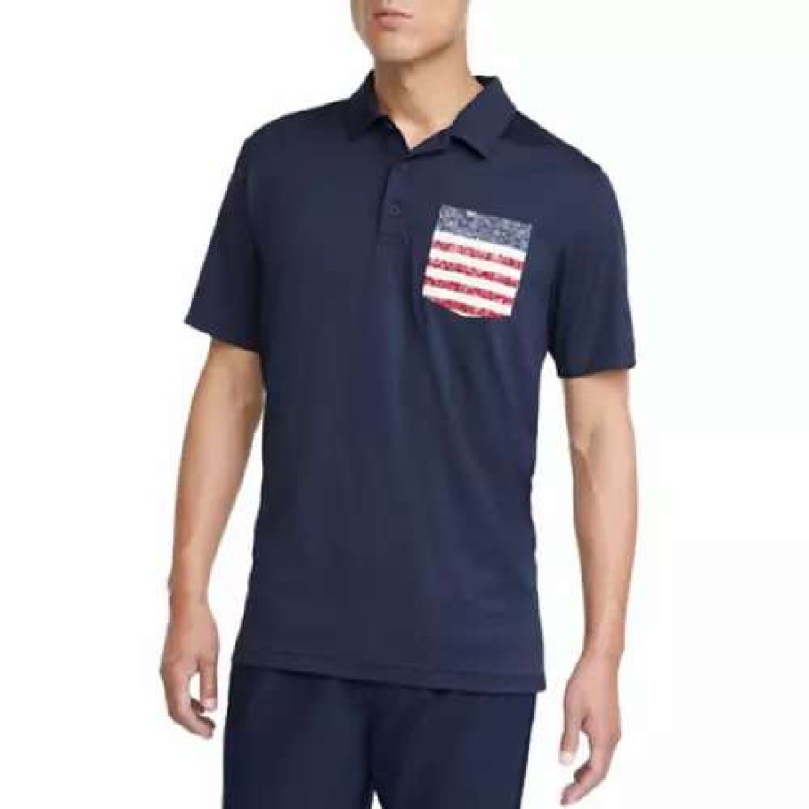 Shirts * | Men'S Puma Volition Paisley Pocket Golf Polo Navy