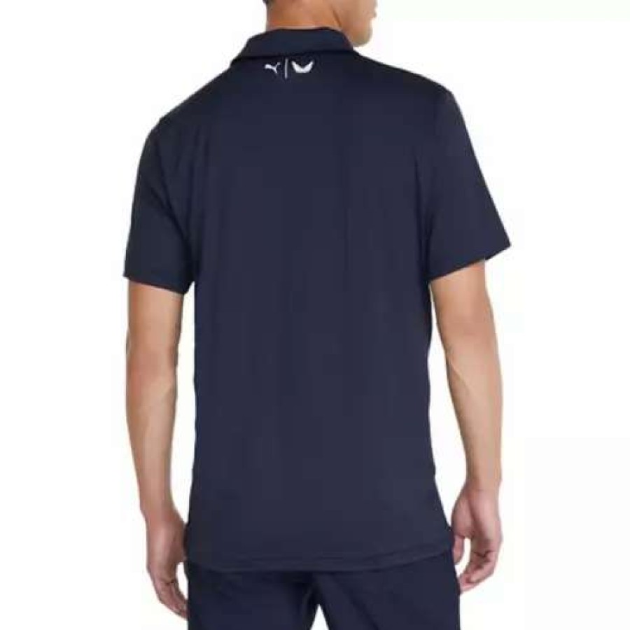 Shirts * | Men'S Puma Volition Paisley Pocket Golf Polo Navy