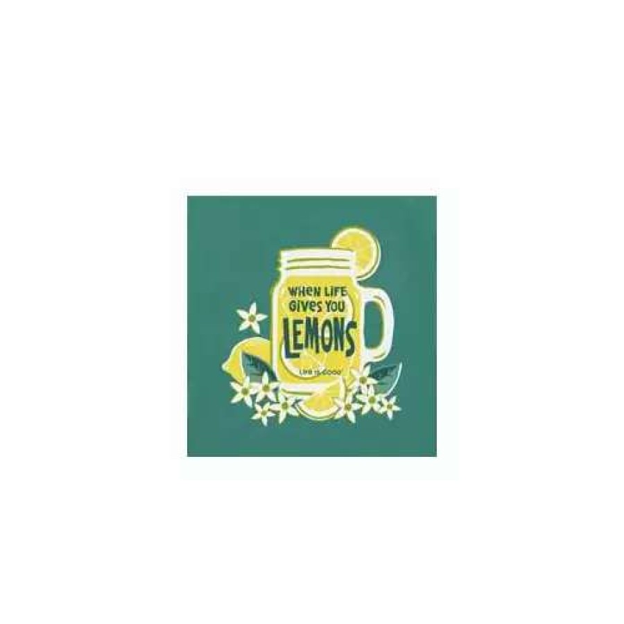 Shirts * | Women'S Life Is Good Life Gives You Lemons T-Shirt Spruce Green