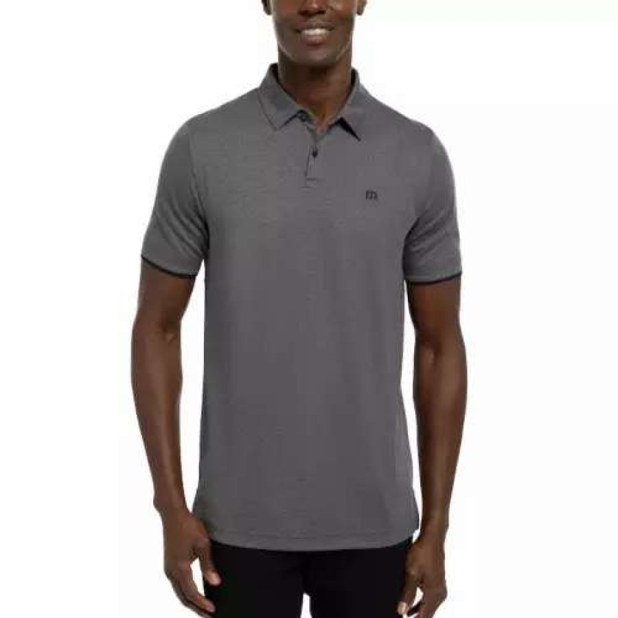 Shirts * | Men'S Travismathew Light Valley Polo Heather Dark Grey