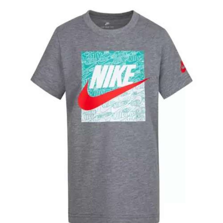 Shirts * | Boys' Nike Printfill T-Shirt Carbon Heather