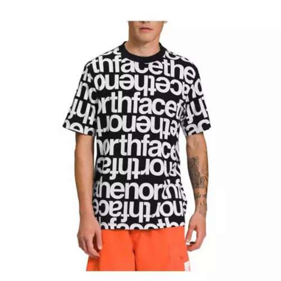 Shirts * | Men'S The North Face Aop Box Fit T-Shirt Tnf Black/Tnf Print