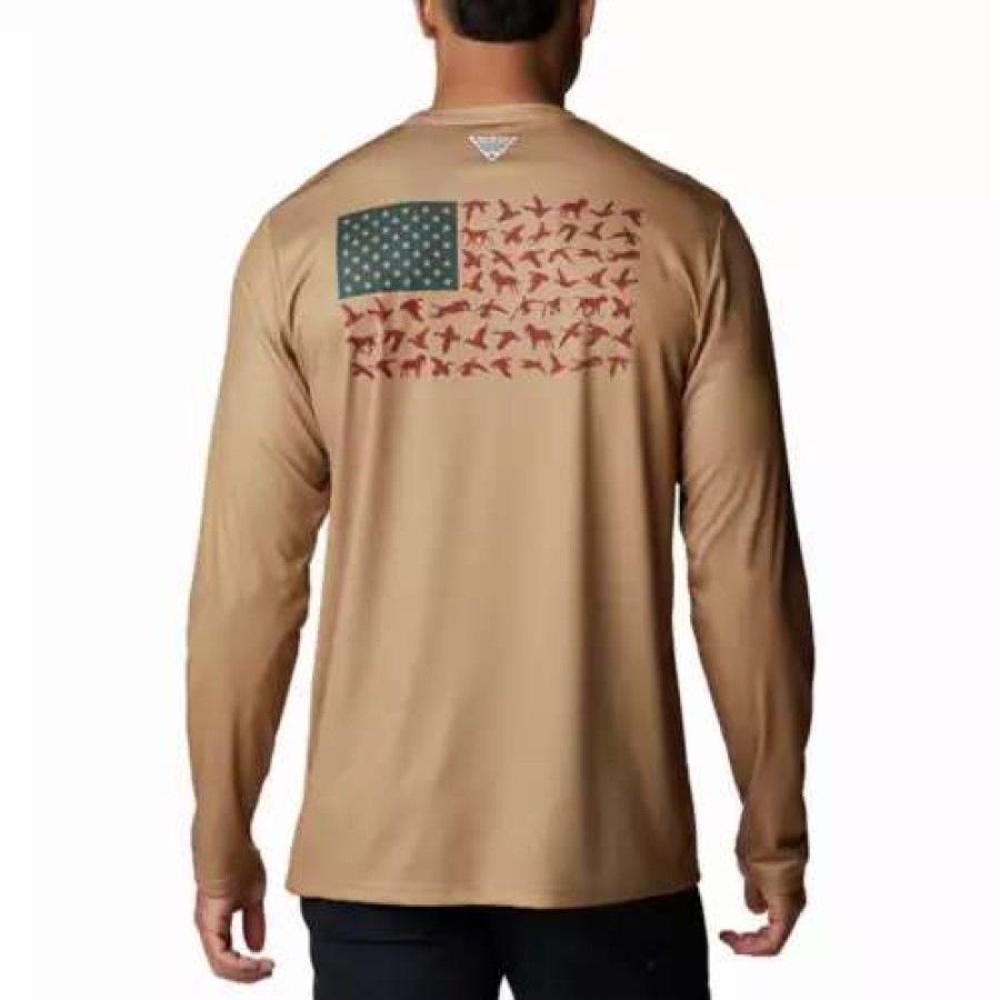 Shirts * | Men'S Columbia Phg Terminal Shot Game Flag Long Sleeve T-Shirt