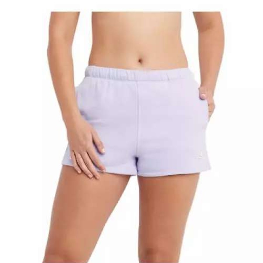 Shorts * | Women'S Champion Classic Twill Logo Fleece Lounge Shorts