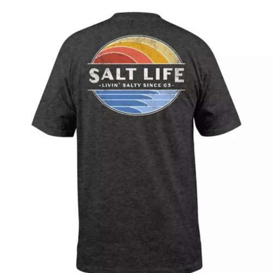 Shirts * | Men'S Salt Life Vintage Rays T-Shirt Charcoal Heather