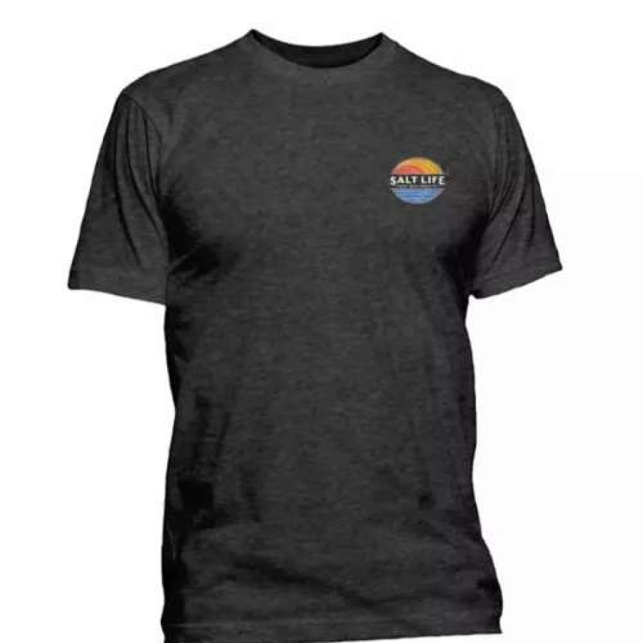 Shirts * | Men'S Salt Life Vintage Rays T-Shirt Charcoal Heather