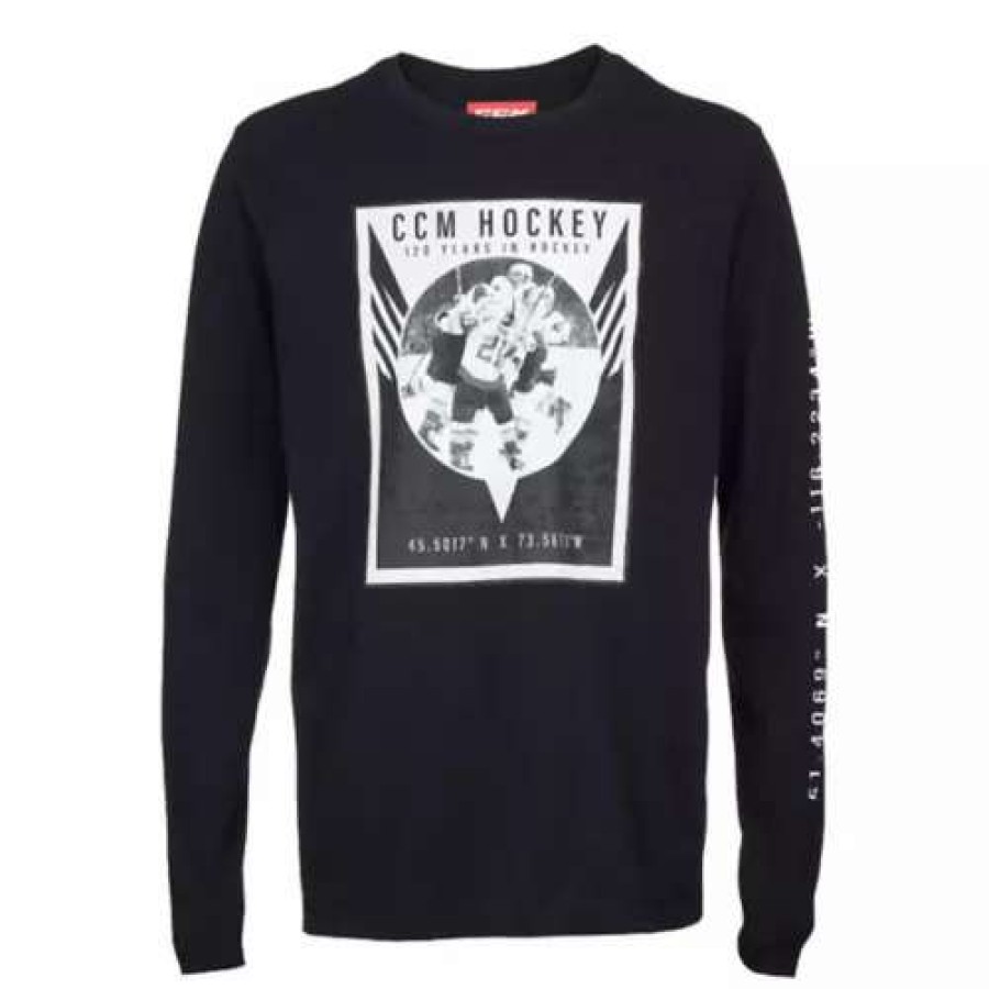 Shirts * | Men'S Ccm Nostalgia Poster Long Sleeve Shirt