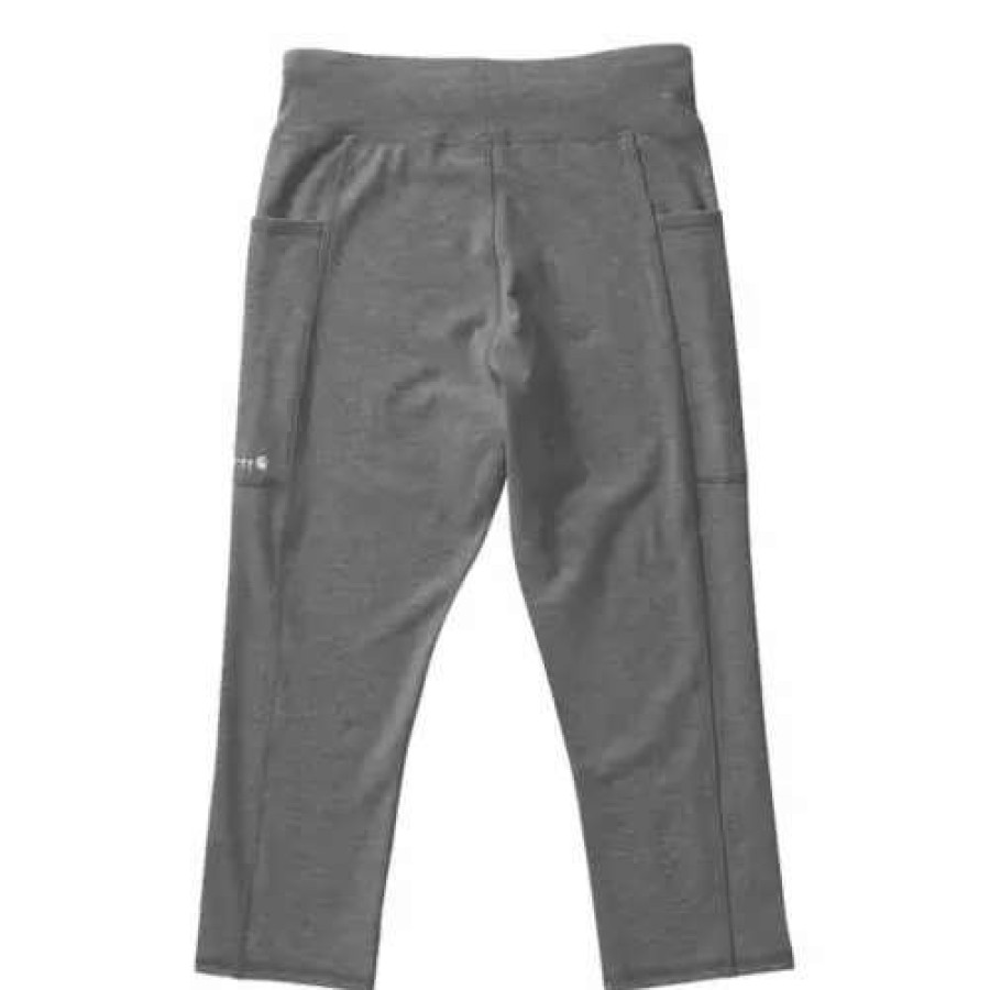 Tights & Leggings * | Girls' Carhartt Lightweight Crop Leggings Dark Grey Heather