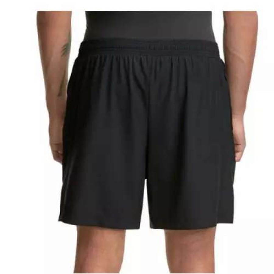 Shorts * | Men'S Champion Script Logo Lined Sport Shorts Black