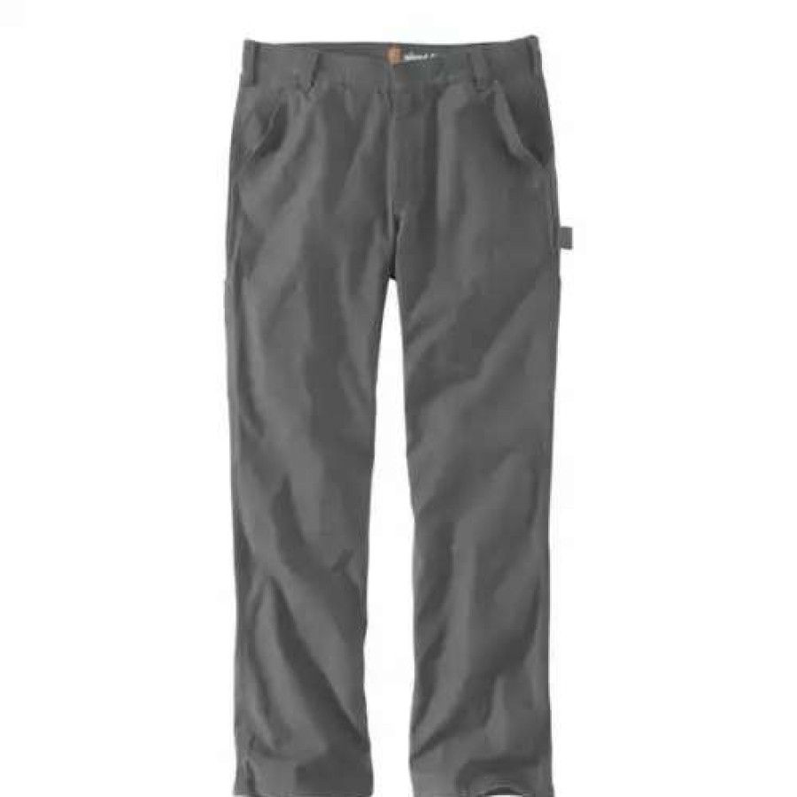 Pants * | Men'S Carhartt Rugged Flex Relaxed Fit Duck Utility Work Pant Gravel