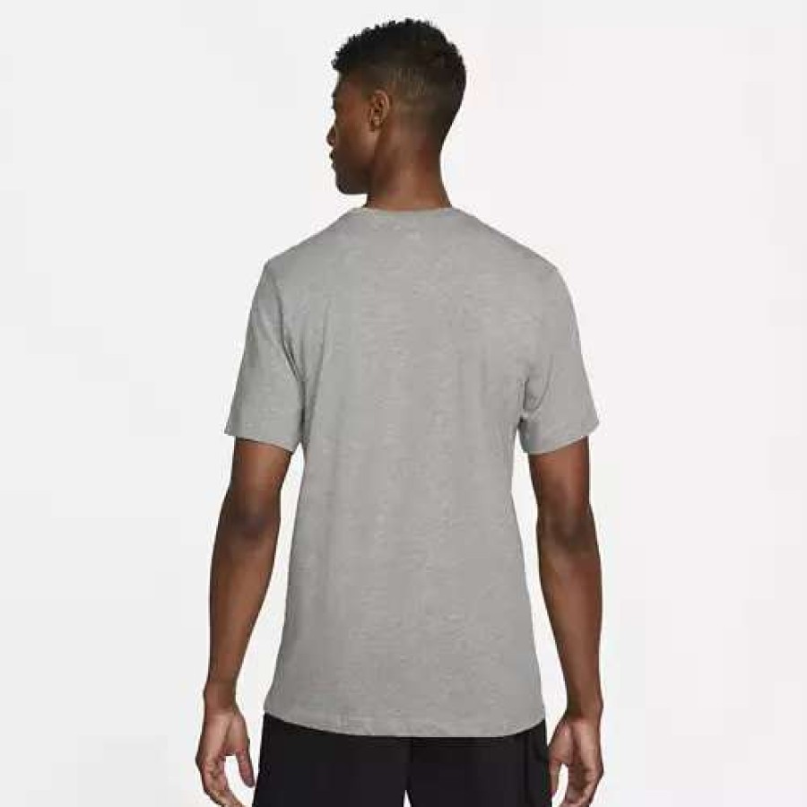 Shirts * | Men'S Nike Sportswear Hbr Food Sticker Logo T-Shirt Dk Grey Heather