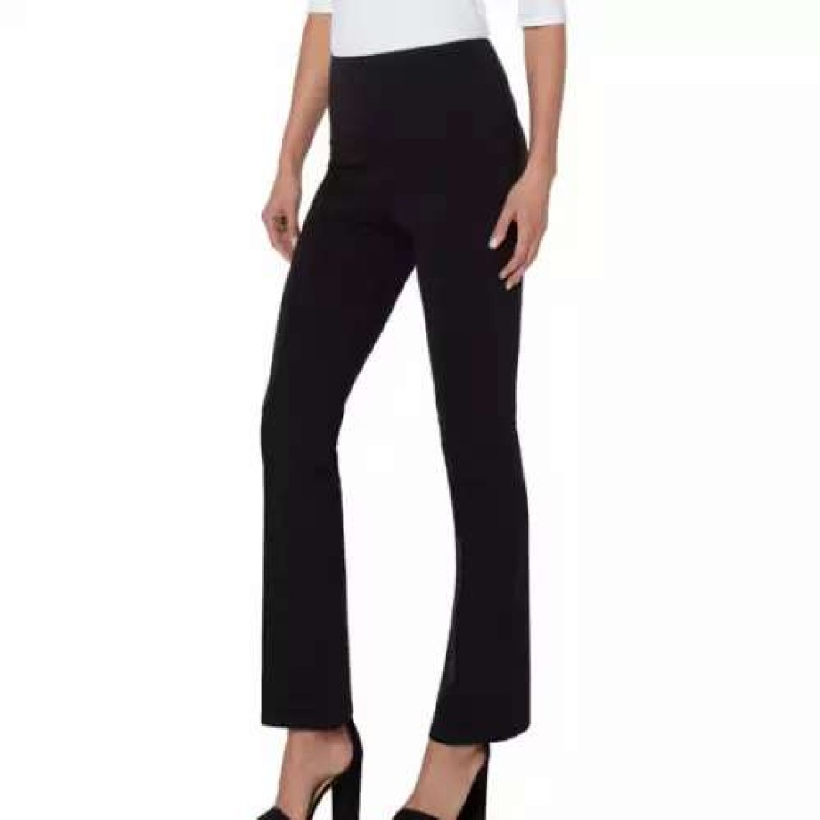 Pants * | Women'S Liverpool Los Angeles Pearl Pintuck Pants Black