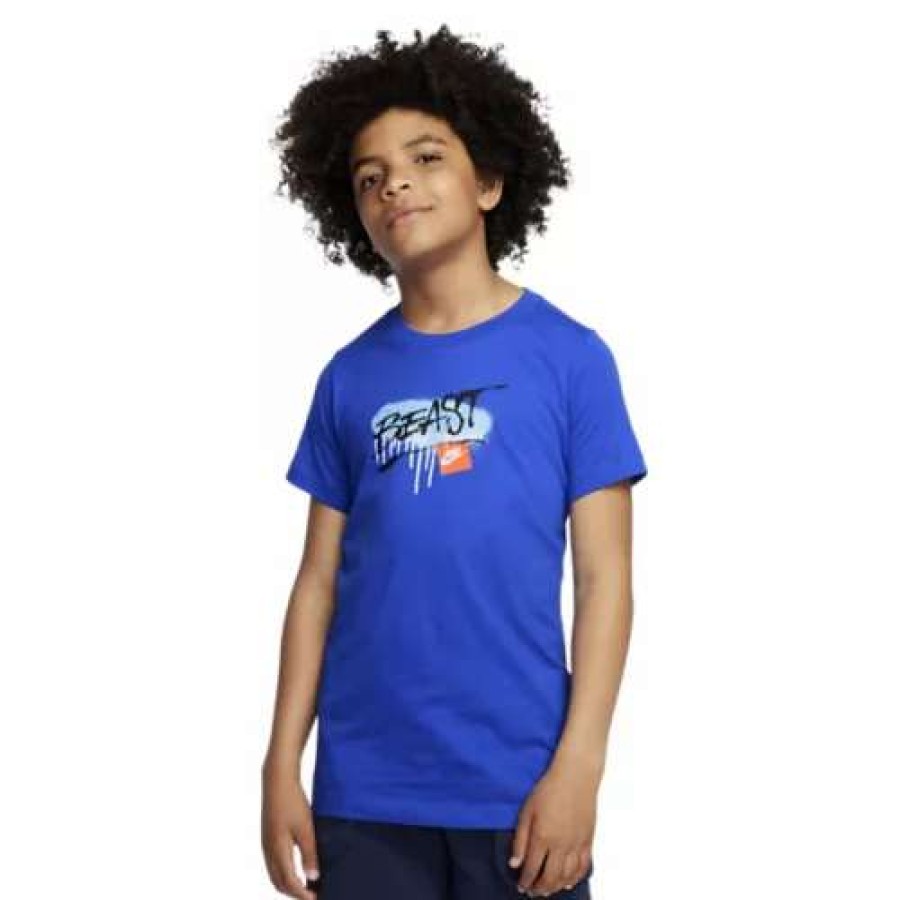 Shirts * | Boys' Nike Sportswear Graphic Short Sleeve T-Shirt Game Royal