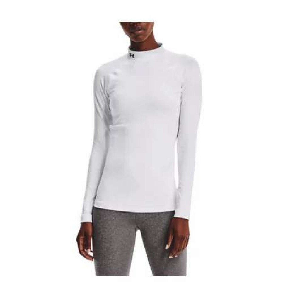 Shirts * | Women'S Under Armour Coldgear Authentics Mock Neck T-Shirt