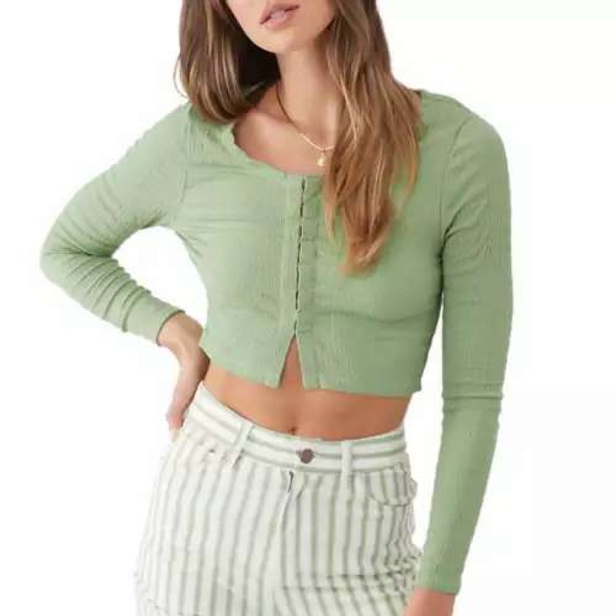 Shirts * | Women'S O'Neill Raissa Solid Top Basil