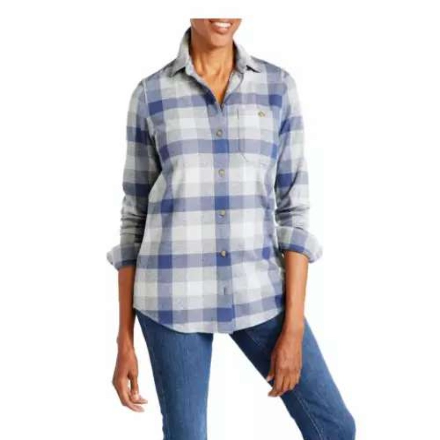 Shirts * | L.L.Bean Women'S L.L. Bean Favorite Knit Plaid Shirt