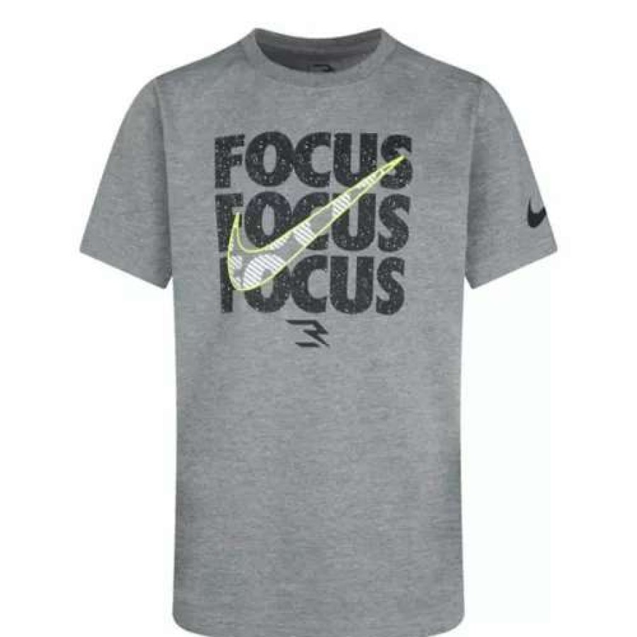 Shirts * | Boys' Nike Triple Focus T-Shirt Carbon Htr