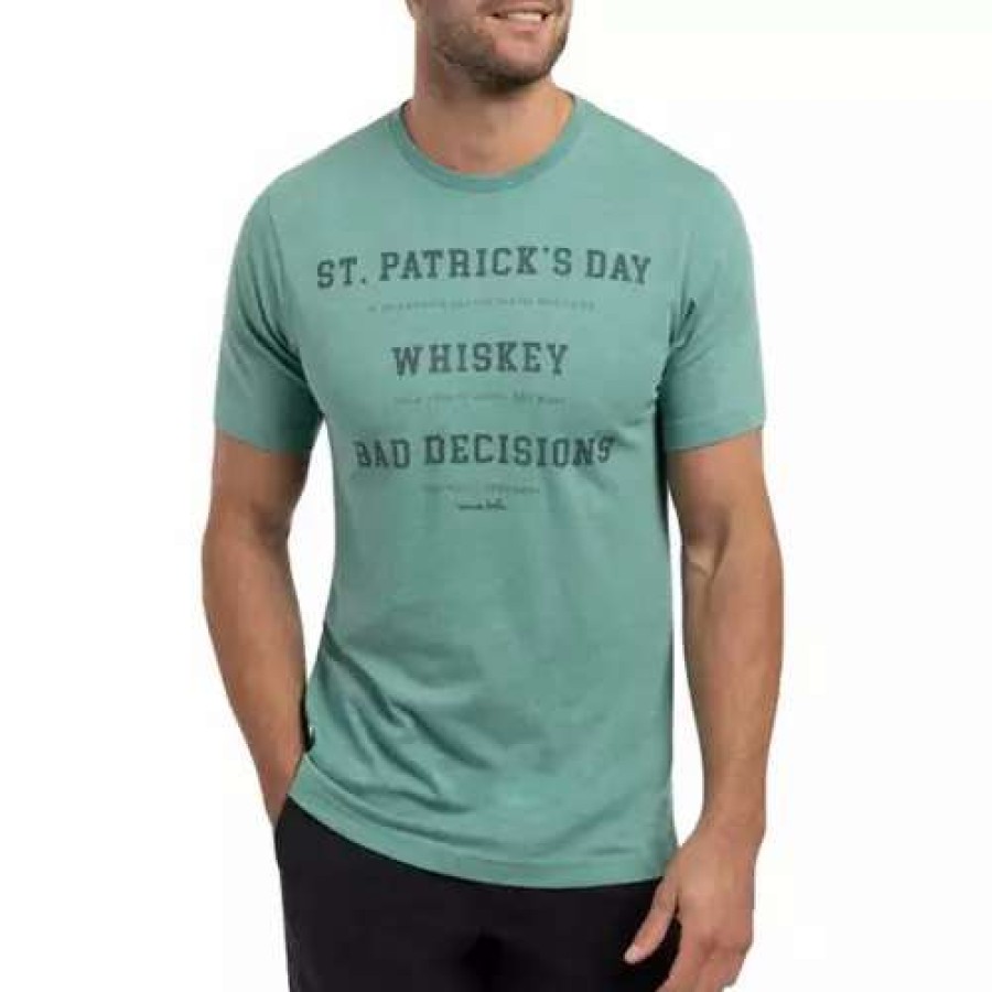 Shirts * | Men'S Travismathew Shot Of Whiskey T-Shirt Heather Green