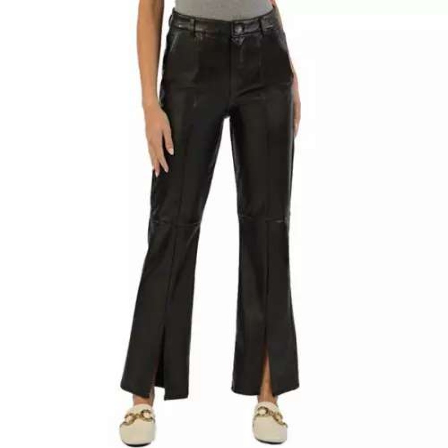 Pants * | Women'S Kut From The Kloth Ellery Slit Hem Pants Black